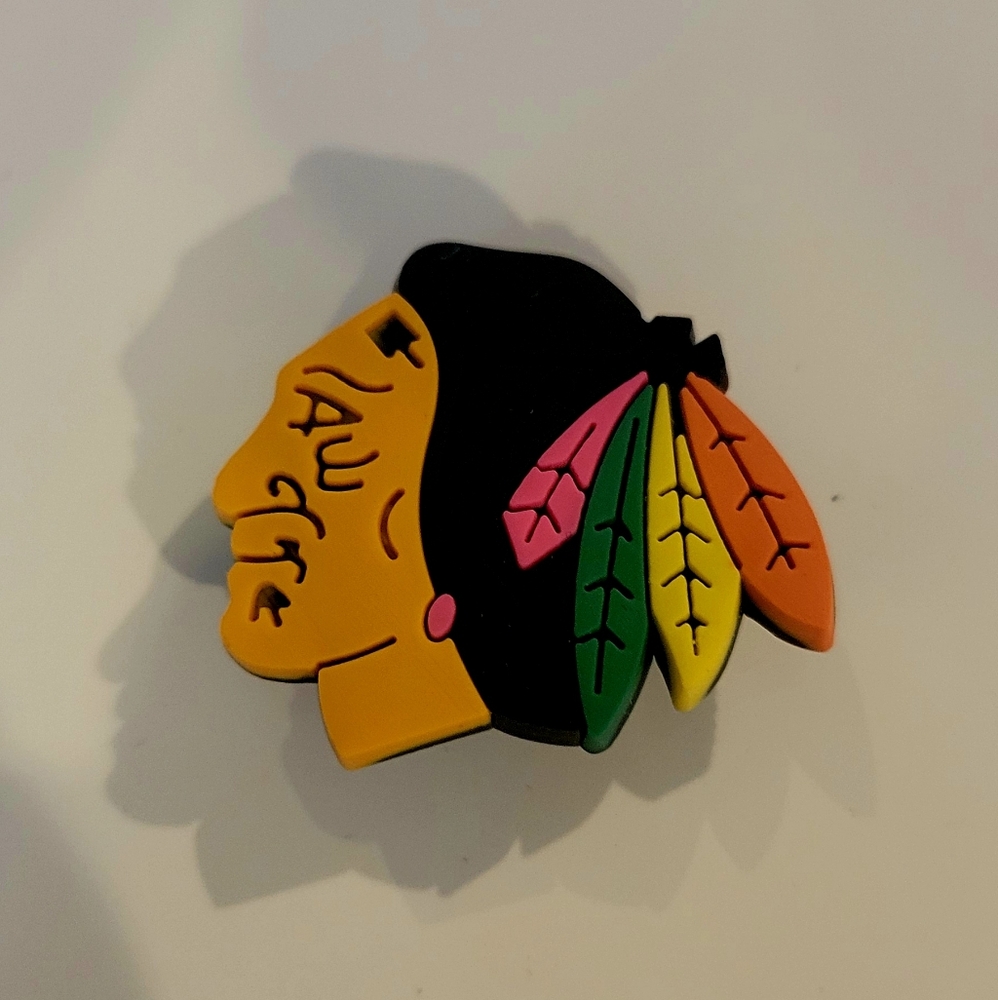 Chicago Blackhawks Ice Hockey rubber Shoe Charm | Croc charm